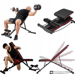 Ławka Treningowa Regulowana Składana Wielofunkcyjna Ze Stojakami Hop-sport