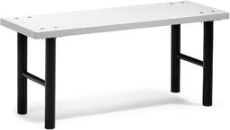 Ławka do szatni STADIUM, 1000x360x430 mm, szary, czarny
