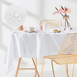 OBRUS PLAMOODPORNY AURA - BIAŁY 110X160