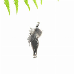 Konik IV szary - zawieszka srebrna