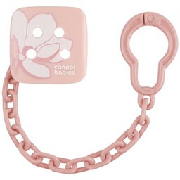 CANPOL BABIES Łańcuszek do smoczka Gold Różowy