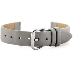 Pasek skórzany do zegarka W86 - szary -