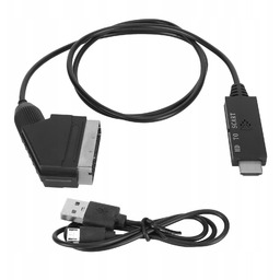 Kabel Adapter Konwerter Z Hdmi Do Scart Telewizor