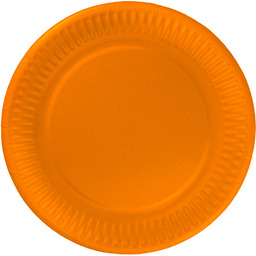 Talerzyki papierowe pomarańczowe - 18 cm - 6