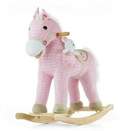 Konik na biegunach Milly Mally Pony z melodią,różowy