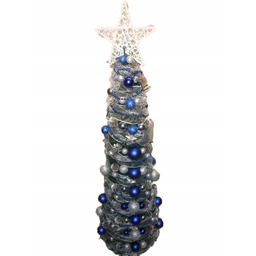 Stożek choinka z dekoracją Led z Koralikami 160