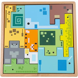 Trefl - Drewniana Łamigłówka: Piksel Gang, Wooden Toys