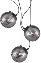 Potrójna lampa zwis Perona PND-92389-3A-BK Italux grafitowy czarny