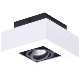 Lampa sufitowa metalowa biało-czarna kwadratowa AZ4430 z serii