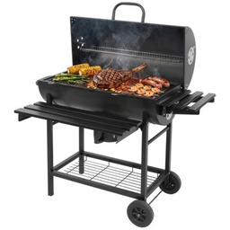 LUND Grill ogrodowy węglowy 99900 Zamykany, beczka, termometr,