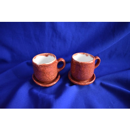 Pakamera Filiżanki ceramiczne czerwone
