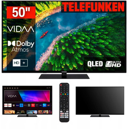 Telewizor Smart Tv 50" Qled Telefunken D50Q850M8CWI Vidaa