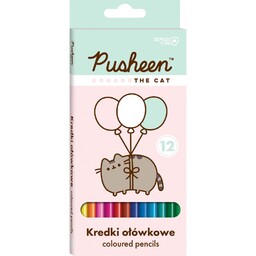 Kredki ołówkowe 12k trójkątne Pusheen Majewski MJ57979
