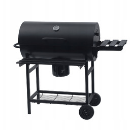 Grill Ogrodowy Węglowy Z Pokrywą Duży Z Półkami