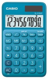 CASIO Kalkulator SL-310UC-BU Zasilanie bateryjno-słoneczne, 4 pamięci Niebieki