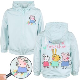 Świnka Peppa Kurtka dla dziewczynki, WIATRÓWKA z kapturem,