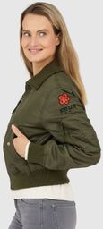 KENZO Zielona kurtka bomberka damska boke flower