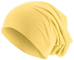 Czapka z Dżerseju Pastell Oversize, żółty, One Size