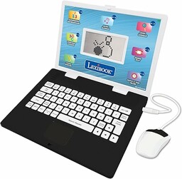 Lexibook, dwujęzyczny laptop edukacyjny, 124 zajęcia językowe, pisanie,