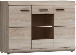 Komoda dąb sonoma z witryną Link E 120