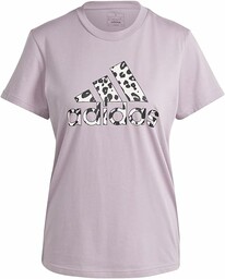 adidas Kobiety Animal Print Graphic Tee, preloved fig,