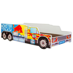 Łóżko pojedyncze Monster Truck 160x80 z materacem