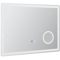 Lustro łazienkowe z oświetleniem LED Kleankin 80x3,8x60cm., czarne