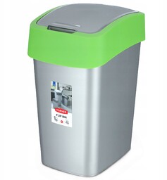 Kosz na śmieci Curver Flip Bin 10L, zielony
