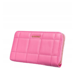 Portfel Damski Duży Na Karty PUCCINI Różowy Pikowany