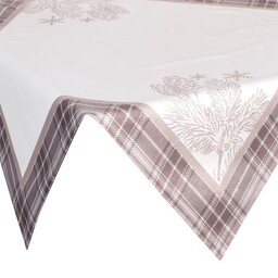 Eurofirany Obrus świąteczny 85x85 Holly beżowy Św 23