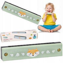 HARMONIJKA Z LISKIEM ORGANKI INSTRUMENT MUZYCZNY ZABAWKA MUZYCZNA