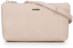 Crossbody z ekoskóry dwukomorowa beżowa