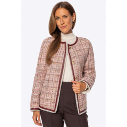 Damska kurtka z tweedu z podszewką ze sztucznego