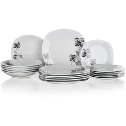 Banquet Zestaw talerzy porcelanowych FLOREA 18 szt.