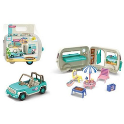 Auto Z Przyczepą Kempingową Z Akcesoriami 8326