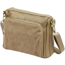 Luka damska listonoszka na ramię skóra naturalna dwie