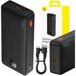 Power Bank 20000MAH 20W Z Szybkim Usb-c Usb-a