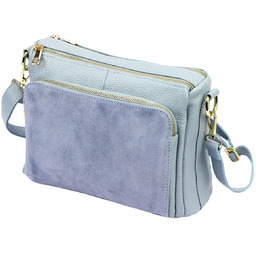 Luka damska listonoszka na ramię skóra naturalna dwie