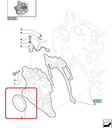 USZCZELNIACZ WAŁU KORBOWEGO PRZÓD NEW HOLLAND CASE STEYR