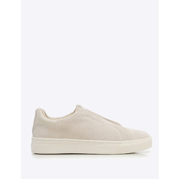 Męskie sneakersy ze skóry zamszowej wsuwane beżowe