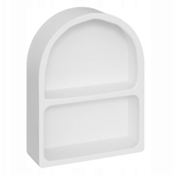 Półka Ścienna Biała Półokrągła Na Ścianę 45 x