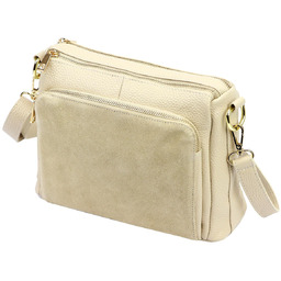 Luka damska listonoszka na ramię skóra naturalna dwie