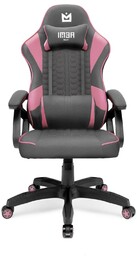 Fotel gamingowy IMBA GUARDIAN różowy materiałowy