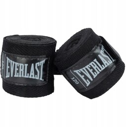 Owijki Taśmy Bandaże Bokserskie Czarne Oddychające Solidne Everlast