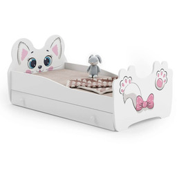 Łóżko pojedyncze Pink Cat 160x80 z szufladą