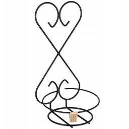 Kwietnik wiszący metalowy 35 x 17,5 cm, czarny