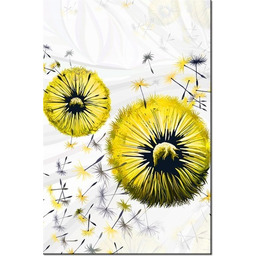 100 70cm Obraz płótno Żółte dmuchawce płótno rama