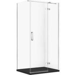 CERSANIT Zestaw kabina prostokątna JOTA prawa 100x80 chrom,