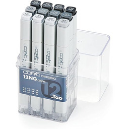 COPIC Classic Marker 12er Set "NG", profesjonalne markery