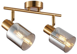 Przysufitowa lampa podwójna Santia SPL-65342-2-BRO-SG Italux mosiądz szary